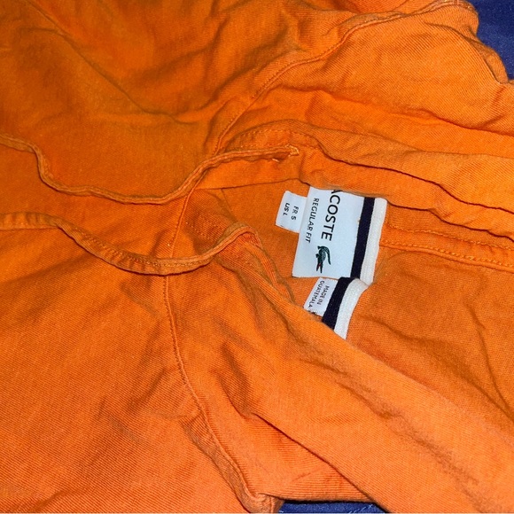 Lacoste Long Sleeve Shirt with Hood - Vibrant Orange - Picture 2 of 3